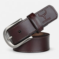 Ceinture En Cuir Marron Homme De Vachette Boucle À Ardillon