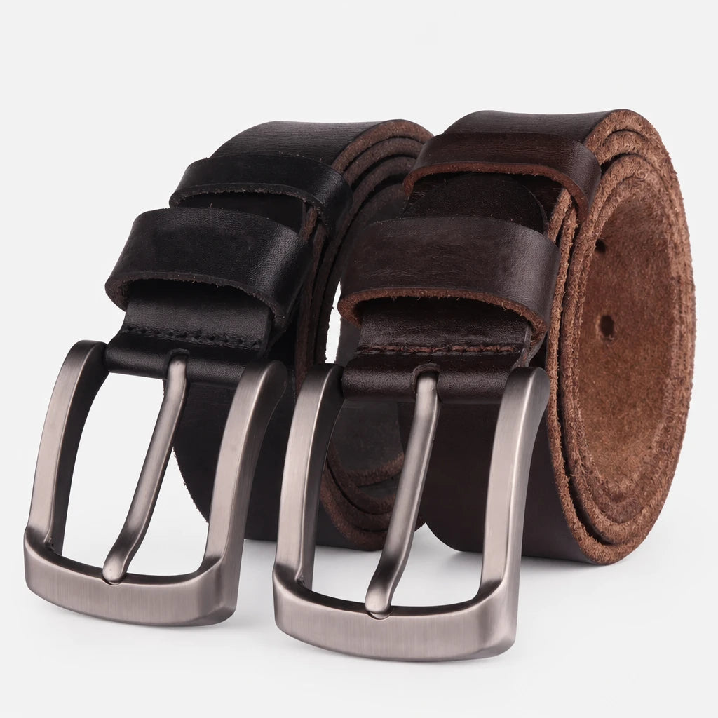 Ceinture En Cuir Pleine Fleur Pour Homme