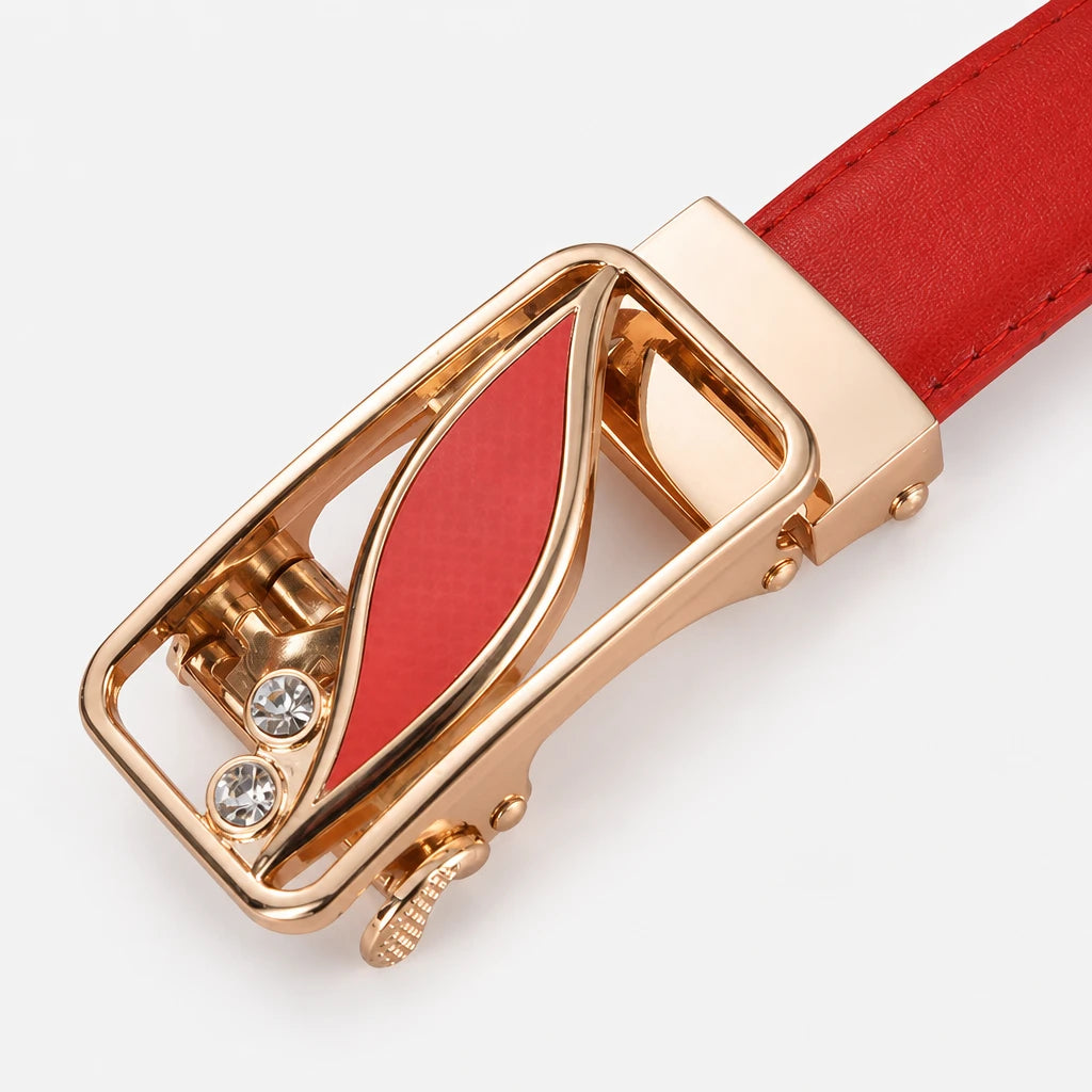 Ceinture Femme À Boucle Automatique En Simili-Cuir