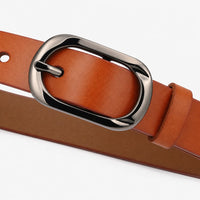Ceinture Femme En Cuir De Vachette Avec Boucle Ovale