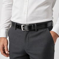 Ceinture Homme En Cuir Noir À Boucle Ardillon