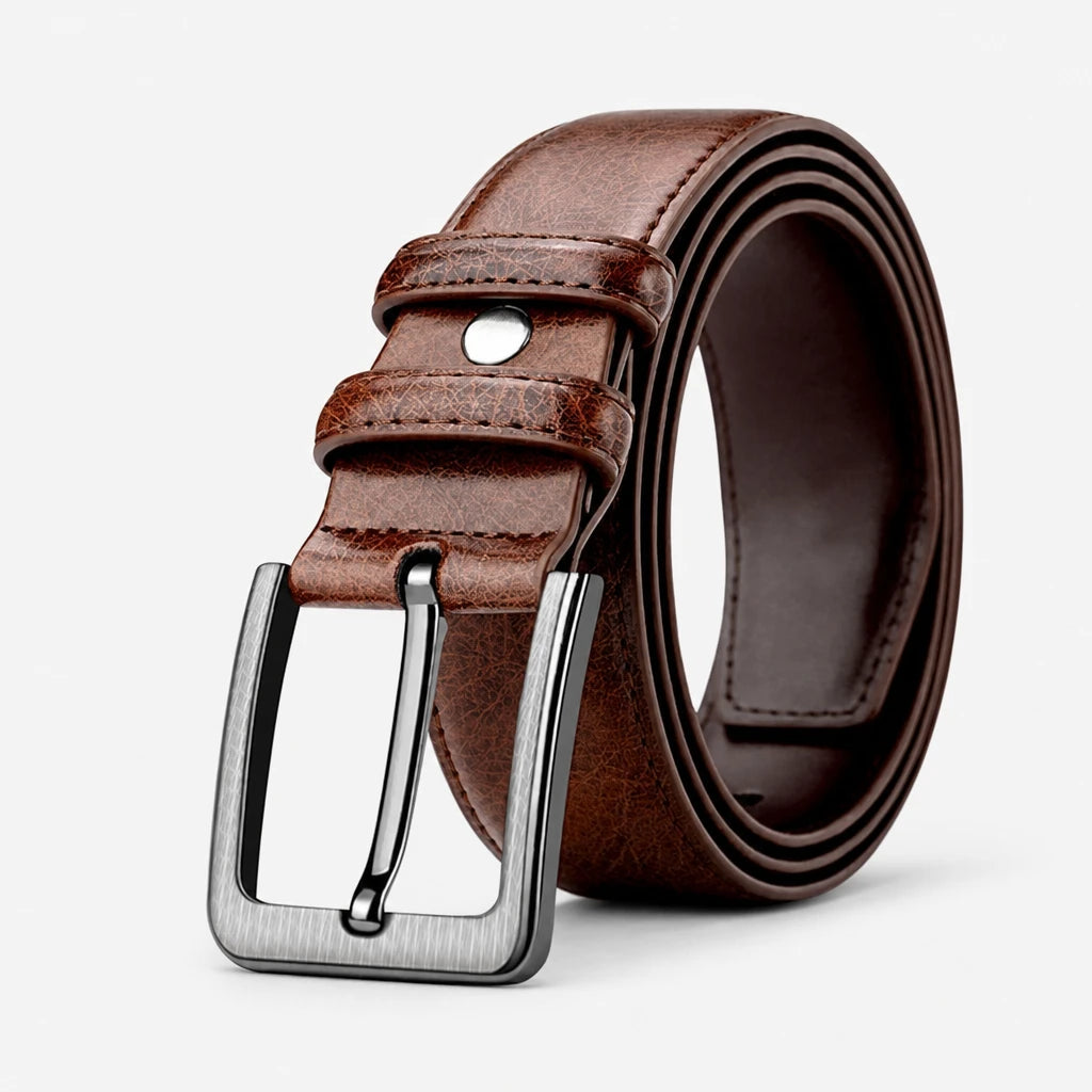 Ceinture Homme Marron En Similicuir À Boucle Ardillon