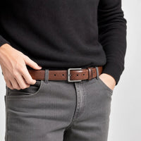 Ceinture Homme Marron En Similicuir À Boucle Ardillon