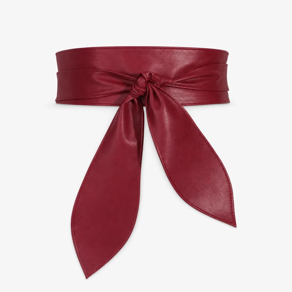Ceinture Large Bordeaux À Nouer