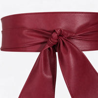 Ceinture Large Bordeaux À Nouer