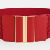 Ceinture Large Élastique Pour Robe À Boucle Dorée