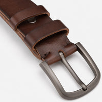 Ceinture Marron En Cuir De Vachette, Largeur 3,8 Cm