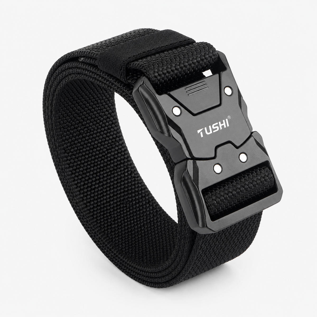 Ceinture Homme Toile Militaire Noire Univers Ceinture