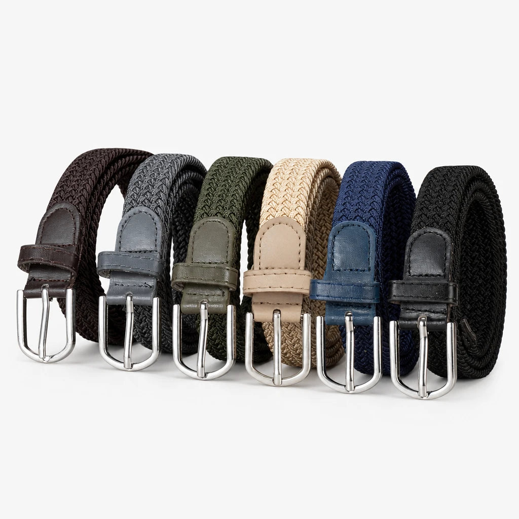 Ceinture Tressée Élastique Sans Trou