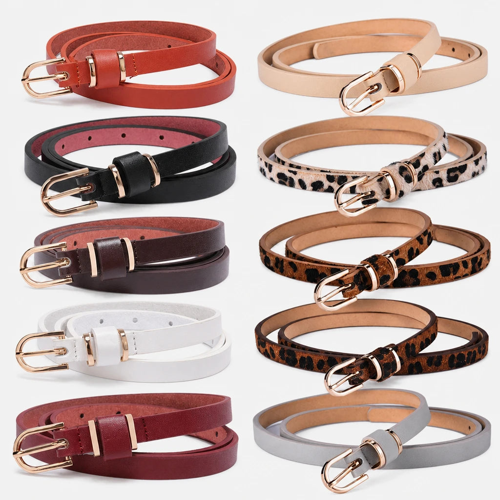 Ceintures Microfibre Fine En Cuir