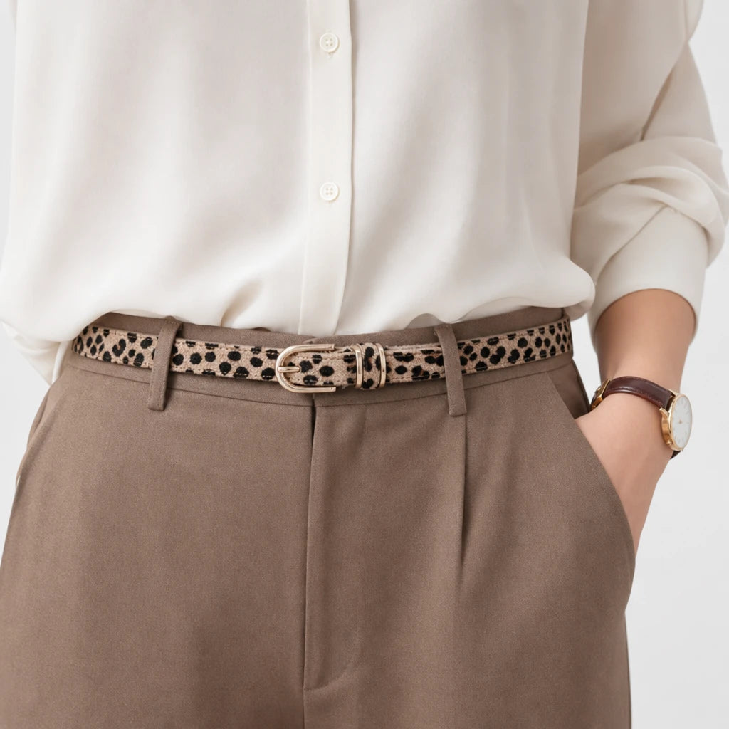 Ceintures Microfibre Fine En Cuir