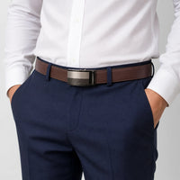 Cran De Ceinture En Cuir Boucle Automatique