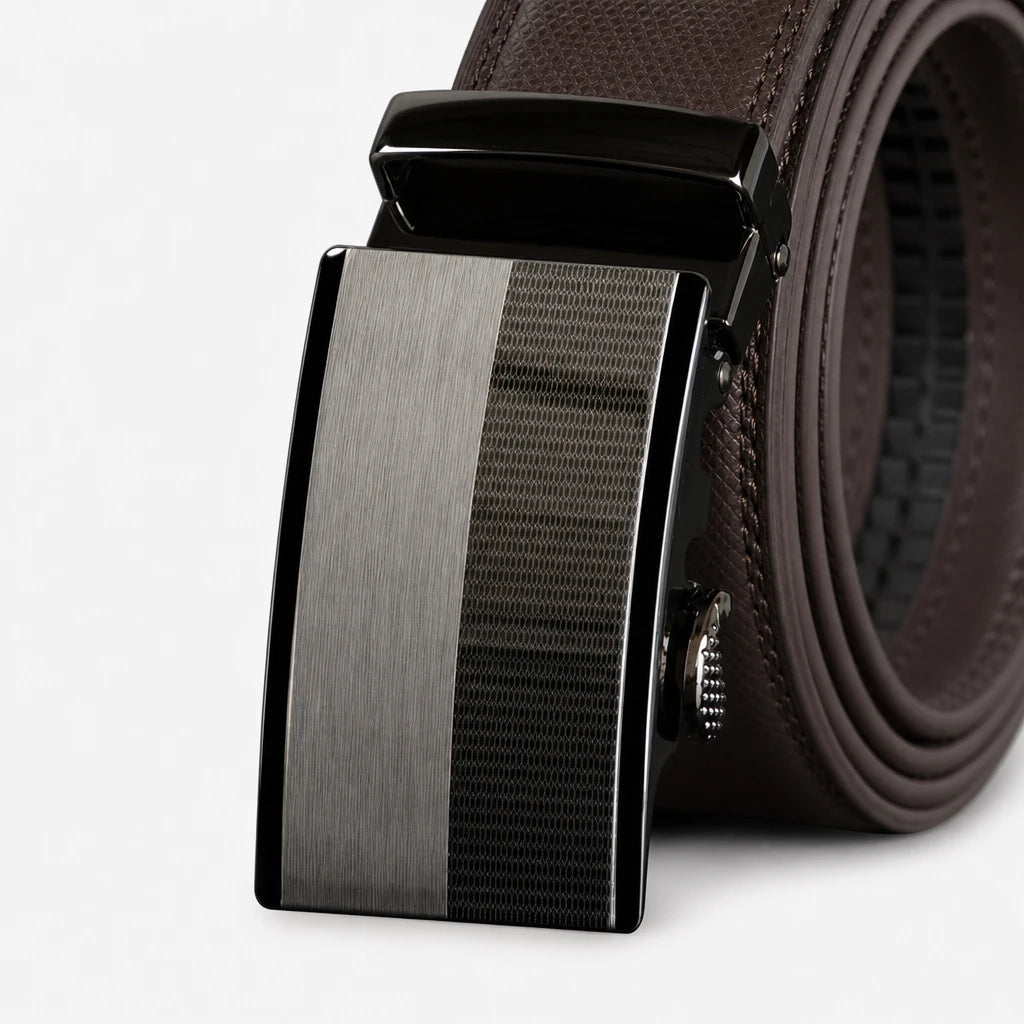 Cran De Ceinture En Cuir Boucle Automatique